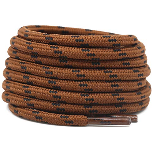 DELELE 2 Pair Non-slip Outdoor Mountaineering Hiking Walking Shoelaces Round Red Brown Black String Rope Boot Laces Strong Durable Bootlaces-62.99 