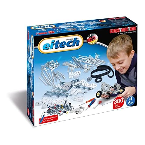 Eitech Expansion Set Educational STEM Toy- Intro to Engineering and STEAM Learning, Build and Play Steel Construction Set with 380 Pieces Cover