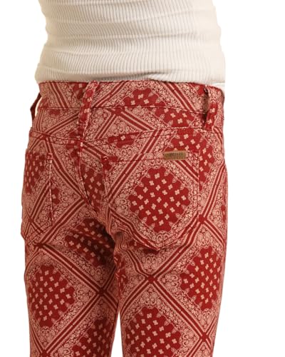 Rock & Roll Denim Girls' Bandana Button Flare Jeans4