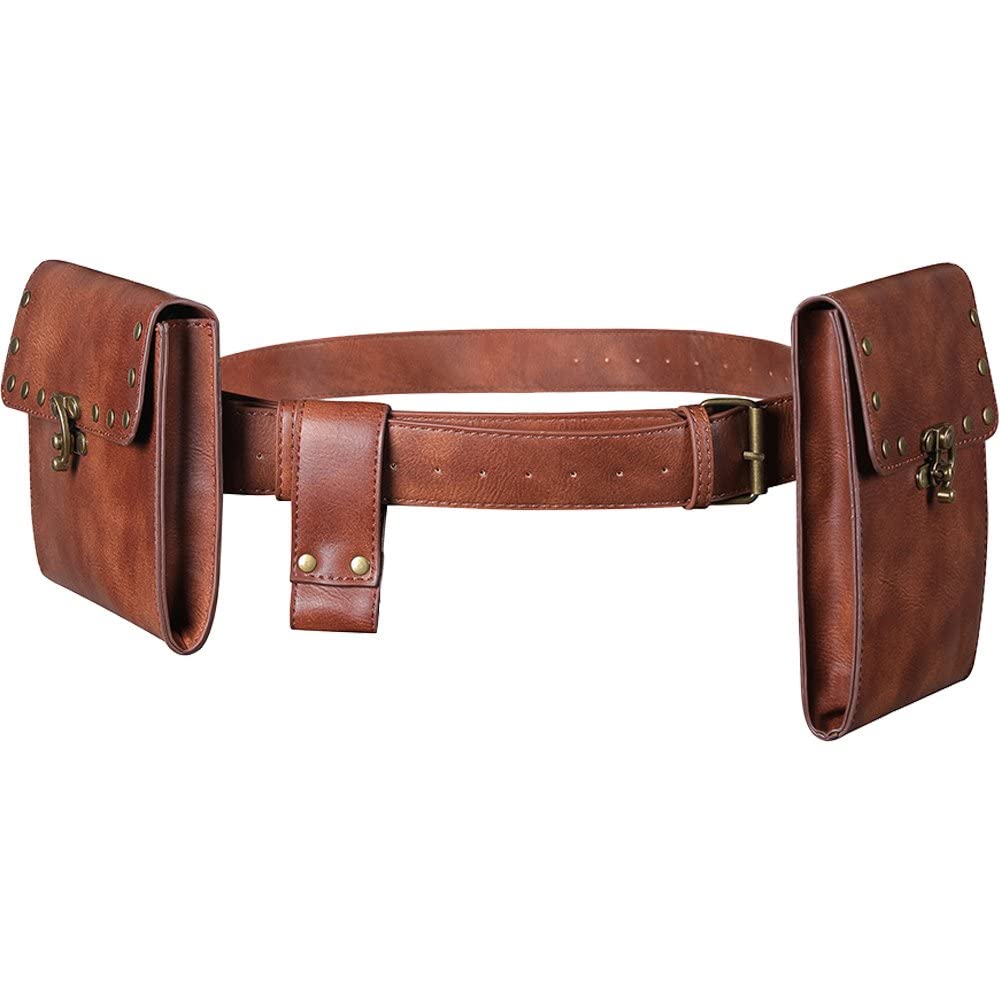 Poche de taille imperméable en cuir pour festival et voyage sac banane vintage