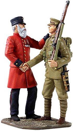 W. Britain 23059 "The Veteran's Farewell" 19th Century Veteran Sending Young Lad to War in the 20th 