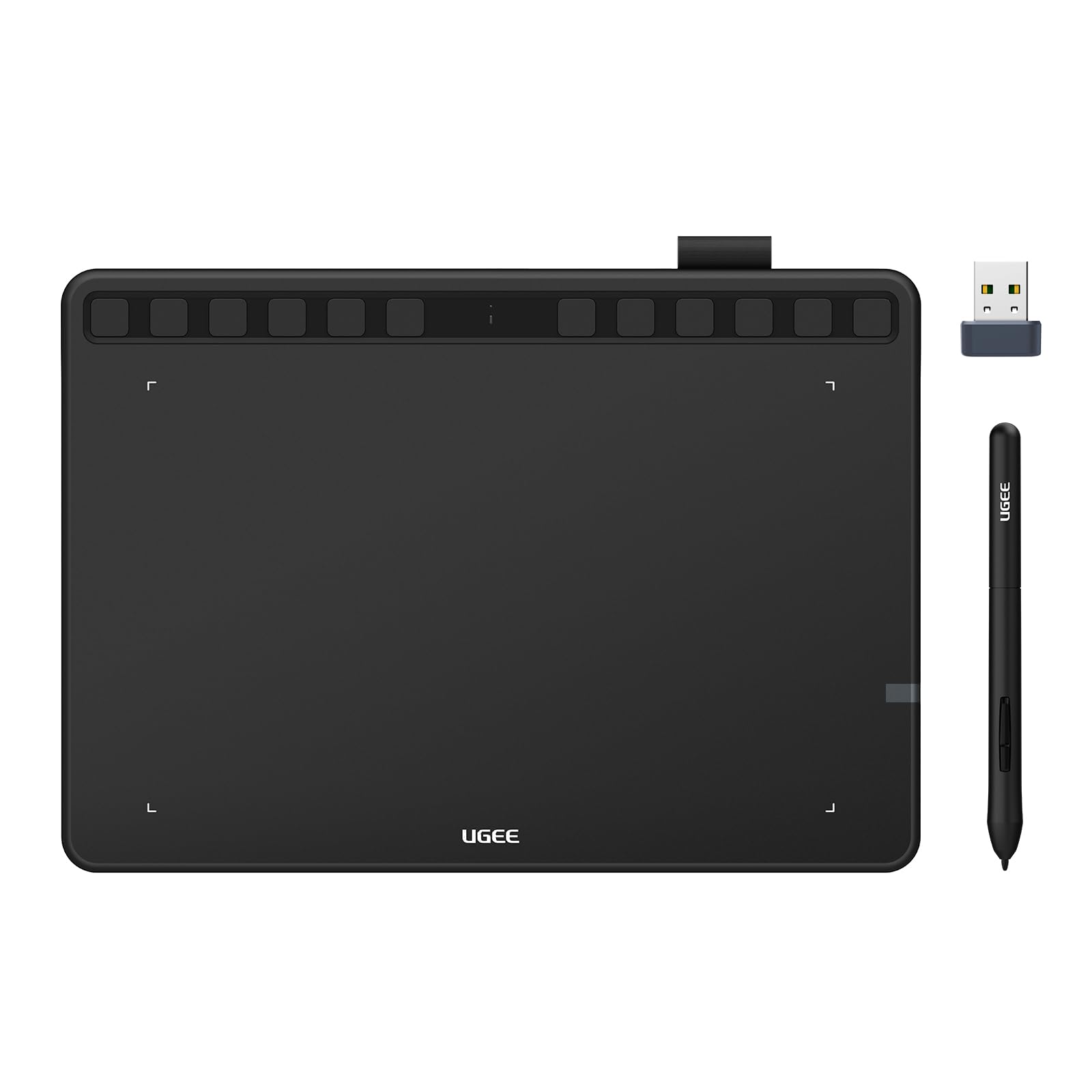 UGEE Drawing Tablet,Digital Drawing Art Pad with 10/12 Shortcut Keys,Battery-Free 8192 Passive Stylus,Computer Graphic Pen Tablet Work for Mac, Windows PC and Android (10 X 6.27'', S1060W)