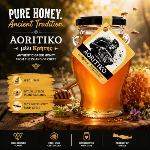 Miel de montaña pura de Creta Aoritiko 250 g miniatura 2