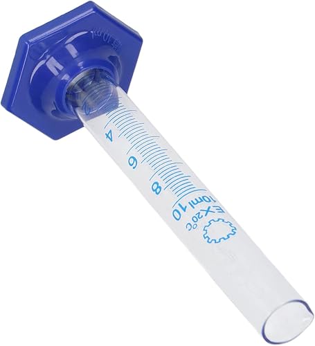 Miniatura 8 de Cilindro de medición de 0.3 fl oz, juego de cilindros graduados de vidrio, utensilios de experimento de laboratorio, base hexagonal para laboratorio