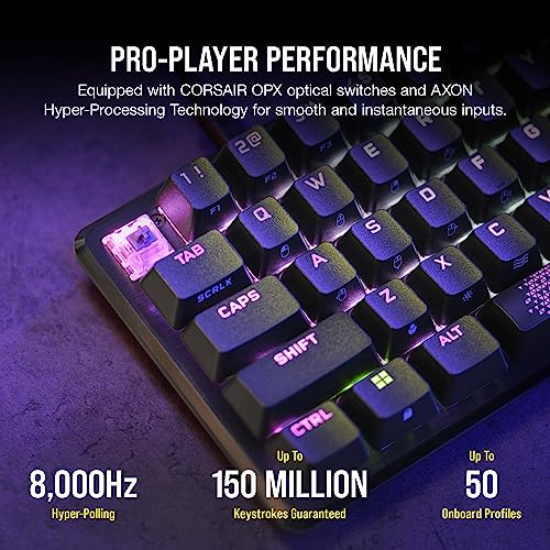 Corsair K65 PRO Mini RGB 65% Optical-Mechanical Wired Gaming Keyboard - OPX Switches - PBT Double-Shot Keycaps - iCUE Compatible - QWERTY NA Layout - Black - image 4