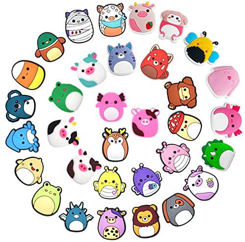 33 PCS Cute Croc Charms for Girls,PVC Anime Croc Charms Cartoon Shoe Charms,Girl Croc Charms Croc Accessories Party…