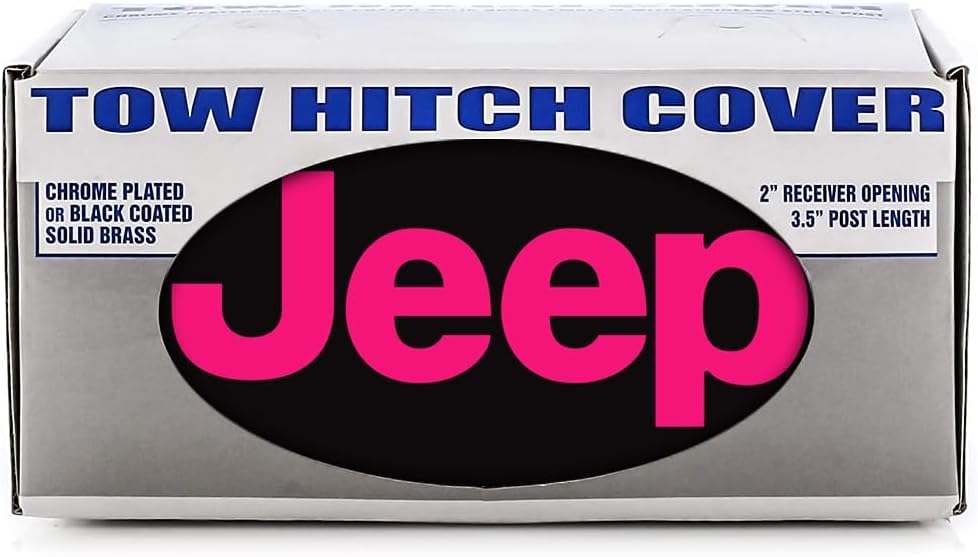 Jeep Tuscadero Pink UV Printed Trailer Tow Hitch Cover Plug (2" Inch)