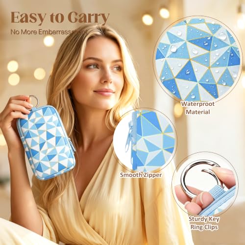 Image of 2PCS Tampon Holder Zipper Pouches Portable Period Bags