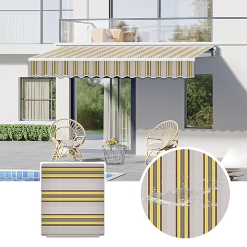 Toldo retráctil duradero resistente a los rayos UV con lona impermeable 2