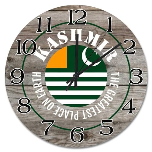 Horloge murale drapeau du Cachemire silencieuse pour décorer sans bruit - 2