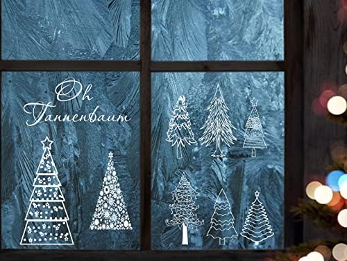 Wolga-kreativ Fensterbilder Winter & Weihnachten - Wiederverwendbare Fensterfolien Mit Wald-Motiv