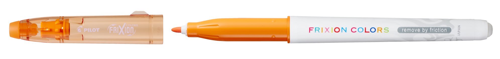 Pilot Frixion Colors Erasable Fibre Tip Colouring Pen - Orange, Pack of 12