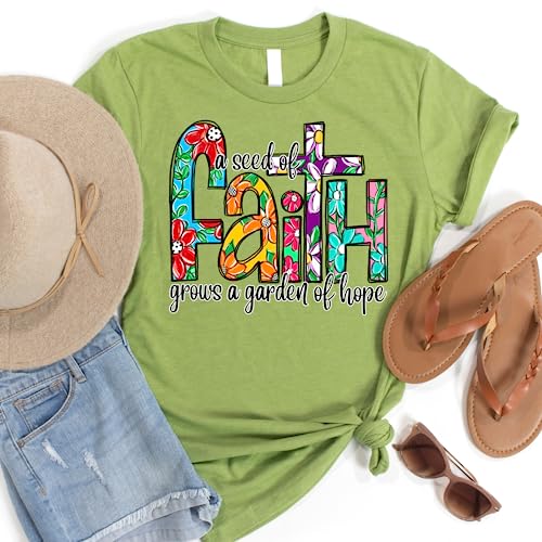 Love in Faith | A Seed of Faith | Christian T-Shirts for Women | Faith-Based Apparel | Christian Gifts2