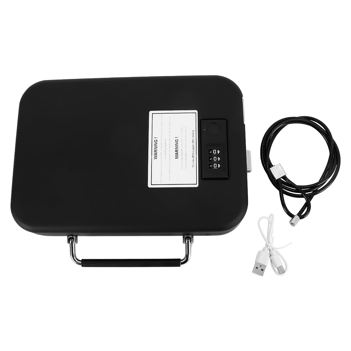 Caja Fuerte Portátil Con Cerradura De Combinación Y Huella Dactilar Para Documentos Y Joyas