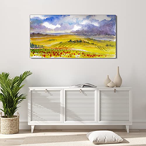 Tableau acrylique 120x60 paysage Toscane pour mur vide salon - 4