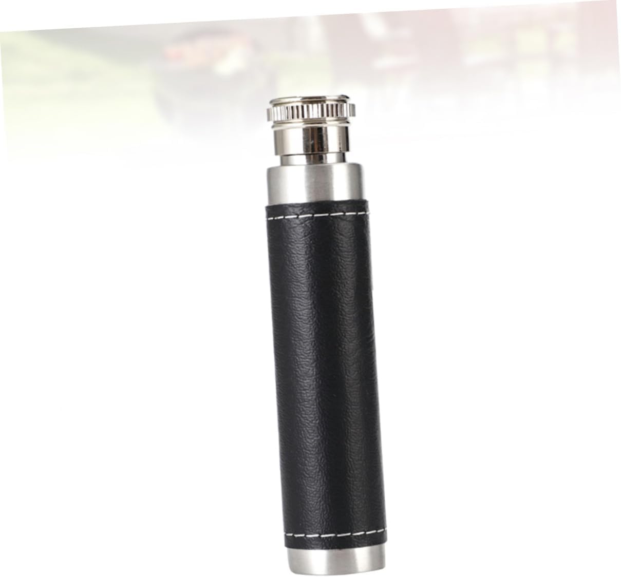 SHOWERORO 3 Pcs Stainless Steel Tube 1oz Portable Wine Tube Leather Cover Single Holder Travel Case