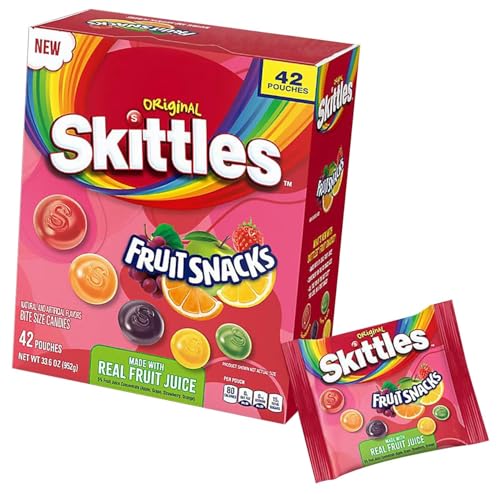 Original Skittles Fruit Snacks, 0.8 oz, 42-count