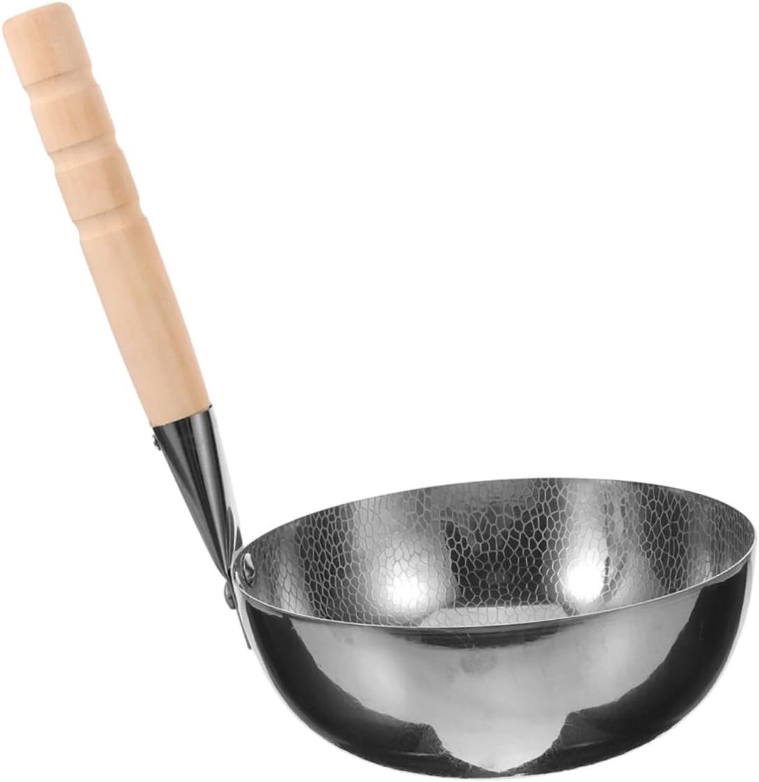 Stainless Steel Hammered Texture Soup Pan Multi Use Cooking Pot for Boiling Noodles Simmering Porridge Milk and Rice Quick Heat Conduction Easy to Clean