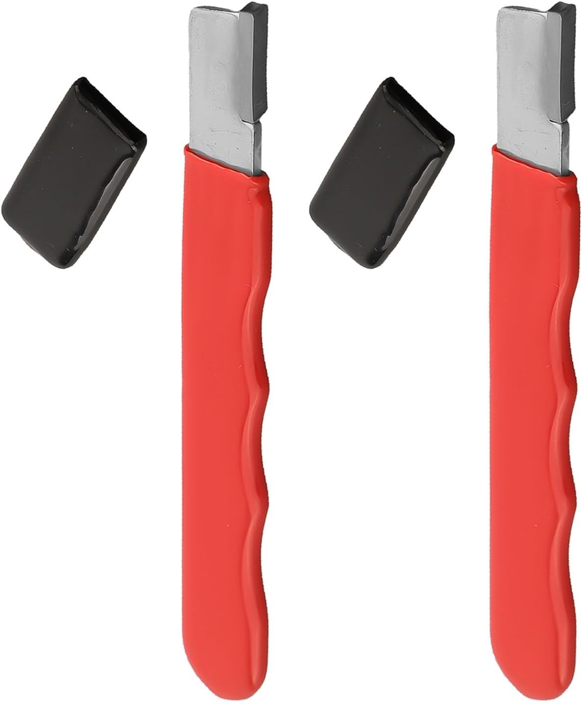2pcs Pruning Scissors Sharpener with Lid, Garden Shear and Blade Sharpening Stone for Pruners Axes Knives, Portable Pocket Size Metal Tool