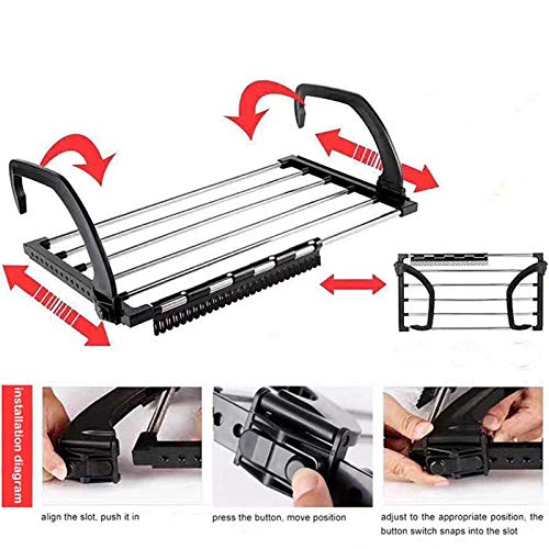 Secador multiposte de acero inoxidable negro para un secado rápido eficiente 8