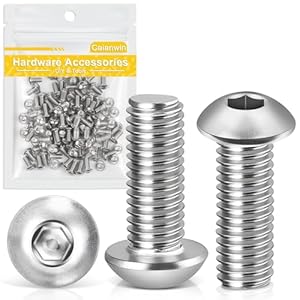 Caianwin M5x10mm Linsenkopfschrauben Innensechskant 100Stk.