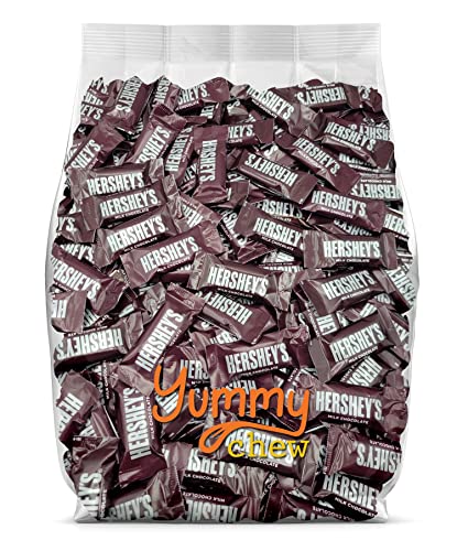 Hershey’s Milk Chocolate Miniatures Candy Bars - Individually Wrapped - 2Lb Bulk Pack (125 Pieces) #TOP28