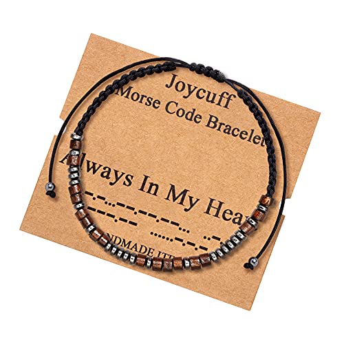 JoycuFF Always in My Heart Inspirational Bracelets for Women Memorial Remembrance Sympathy Bracelet Unique Female Best Friends Birthday Christmas Mothers Day Gifts