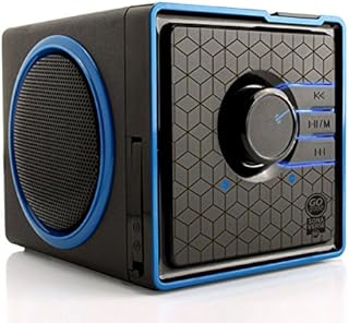 GOgroove SonaVERSE BX Wired Portable Speaker with USB Music Player - Cube Speaker with USB Flash Drive MP3 Input, 3.5mm AUX Port, Playback Buttons, Rechargeable 5 Hour Battery (Wired AUX Only)