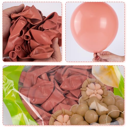 Image of PartyWoo Dusty Pink Balloons 50pcs Dusty Rose Boho Netural Pink Color