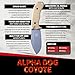 Off-Grid Knives - Alpha-Dog Coyote, Heavy Duty Fixed Blade Knife, 5mm Thick CRYO D2 Blade Steel, Full Tang, G10 Scales & XL Handle (Coyote)