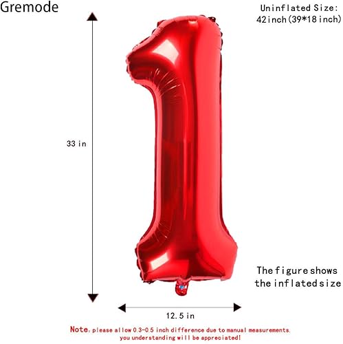 Miniatura 3 de Globos rojos del número 15, globos digitales de mylar de 40 pulgadas para decoración de fiestas, suministros para decoración de fiestas, globos