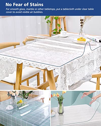 Nappe transparente en vinyle 1,5 mm d'épaisseur imperméable sans odeur - 3