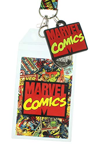 Marvel Comics Page ID Lanyard le cadeau idéal avec son pendentif en caoutchouc