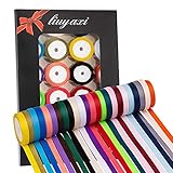 96 Yard Grosgrain Ribbon , 3/8' X 4 Yard/Roll, 24 Colors Fabric Ribbons Roll Perfect for Wedding,...