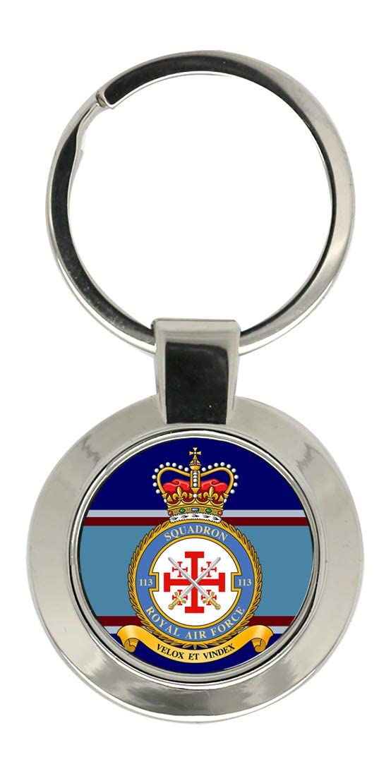 Giftshop Uk Unisex Silver Coloured Metal 113 Squadron, Raf Key Ring