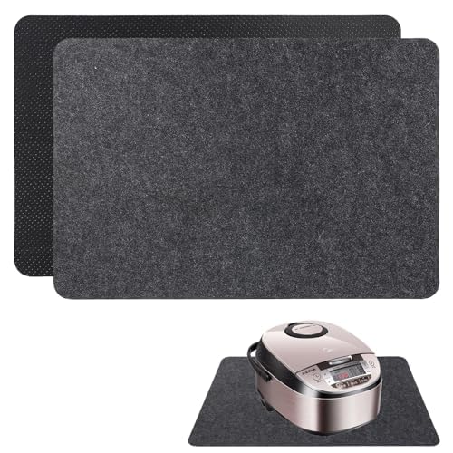 FRD-01 2 almohadillas ignífugas, esteras de protección contra el calor, placa de protección contra incendios para cafeteras, microondas, tostadora, freidora de aire (30 x 45 cm, ), FRD-01