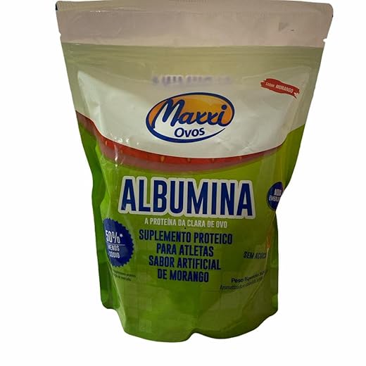 Albumina Clara de Ovo Pasteurizada (500g) - Maxxi Ovos - Morango