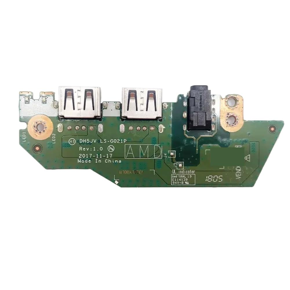 Placa de Conector de Auriculares de Audio USB Compatible con 3 5 AN515-42 A315-41 DH5JV LA-G021P NBX0002CQ00(DH5JV LS-G021P)