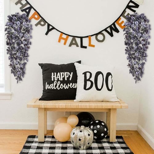 image for BLEUM CADE Fake Hanging Plants, 2pcs Artificial Hanging Plant, Faux De