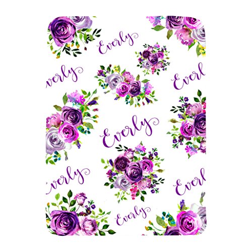 personalized baby girl swaddle