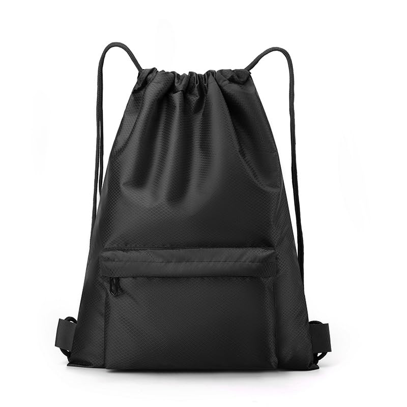 Hajj & Umrah Prayer Mat Bag and Shoe Bag Waterproof Drawstring Gym Bag with Zipper Pocket Lightweight Sports Backpack for Gym Travel School Swimming & Beach Men & Women