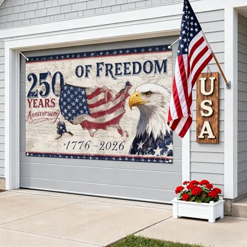 American 250 Years of Freedom Backdrop 1776-2026 3.6 x 6 Ft miniatura 5