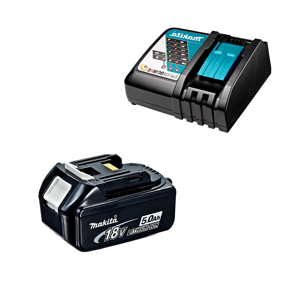 MAKITA DMP181Z Luftpumpe 18 V Li-Ion (1 Akku BL1850B + 1 Schnellladegerät DC18RC)