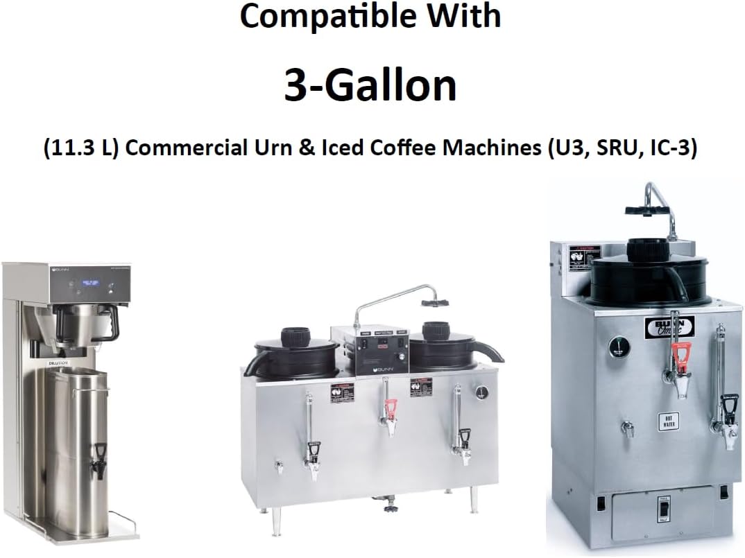 Tupkee Extra-Extra Large Coffee Filters – 17.75" x 7.25" – XXL Jumbo Filters for Bunn 3-Gallon (11.3 L) Commercial Urn & Iced Coffee Machines (U3, SRU, IC-3) – Chlorine-Free Paper Filters – 252 Count
