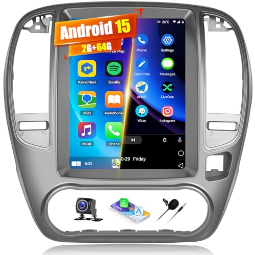 2G+64G Android 15 Car Radio for Nissan Sentra 2006-2011 with Wireless Carplay Android Auto,9.7" HD Touch Screen Nissan Sentra Car Stereo with GPS Navigation WiFi,Bluetooth,FM/RDS+AHD Backup Camera