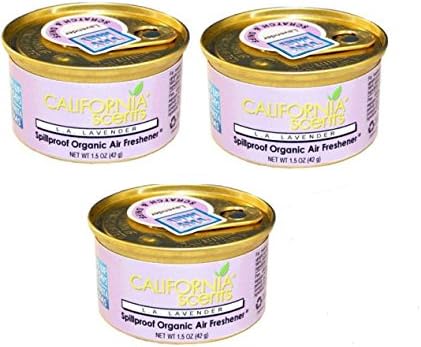 California Scents Lot De 4 Désodorisants Voiture | Brise De Lagune | Huiles Parfumées Bio, Couvercle Réglable