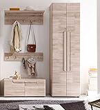 Newfurn Garderobe Komplettgarderobe Natur Garderobenschrank Flurgarderobe Flurmöbel Schrank II 168x188x 38 cm (BxHxT) II [Arnit.Two] in Eiche San Remo Hell/Eiche San Remo Hell Flur Diele