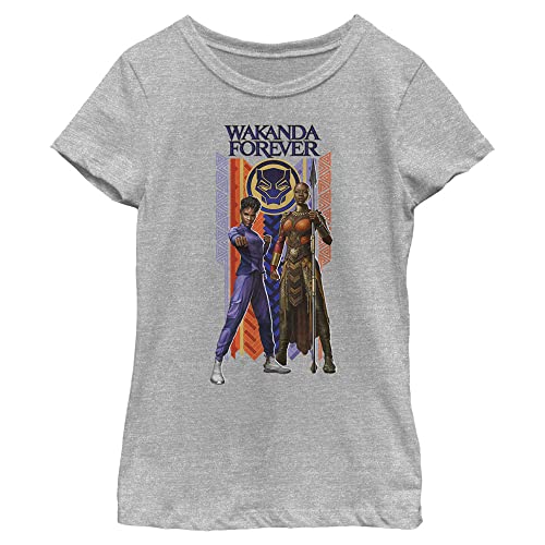 Image of Marvel Girl's Black Panther: Wakanda Forever Duo Banner T-Shirt