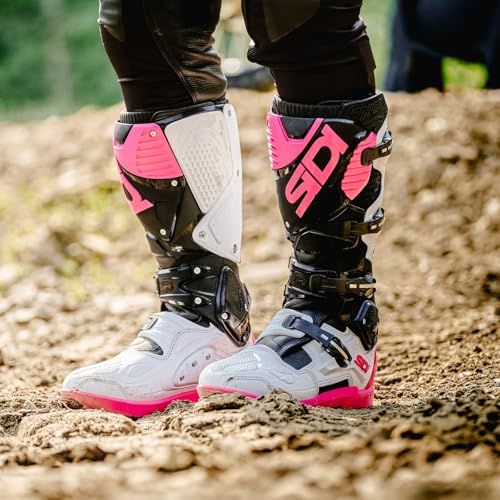 Image of SiDI | Offroad Motorcycle Boots, Professional Motocross Boots for Men CROSSFIRE 3 SRS, Adjustable and Replaceable Buckles, Flex System, Hyper Extension Block