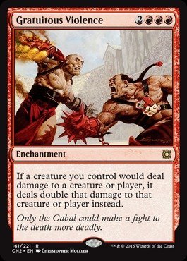 mtg red card double damage Magic the Gathering - Gratuitous Violence (161221) Double Damage isn't enough for